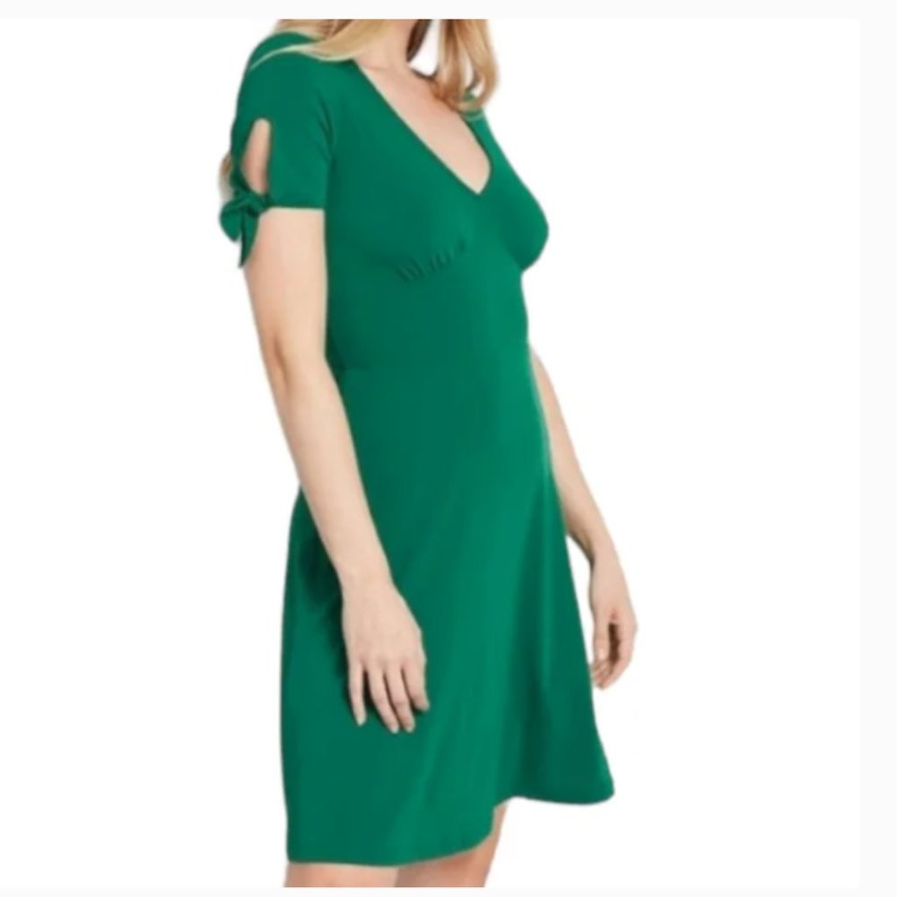 Modcloth Staple Material Knit Dress Womens Large Green